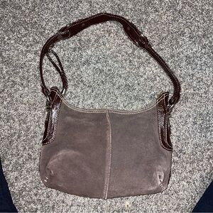 The Sak Chocolate Suede Hobo Style Shoulder Bag